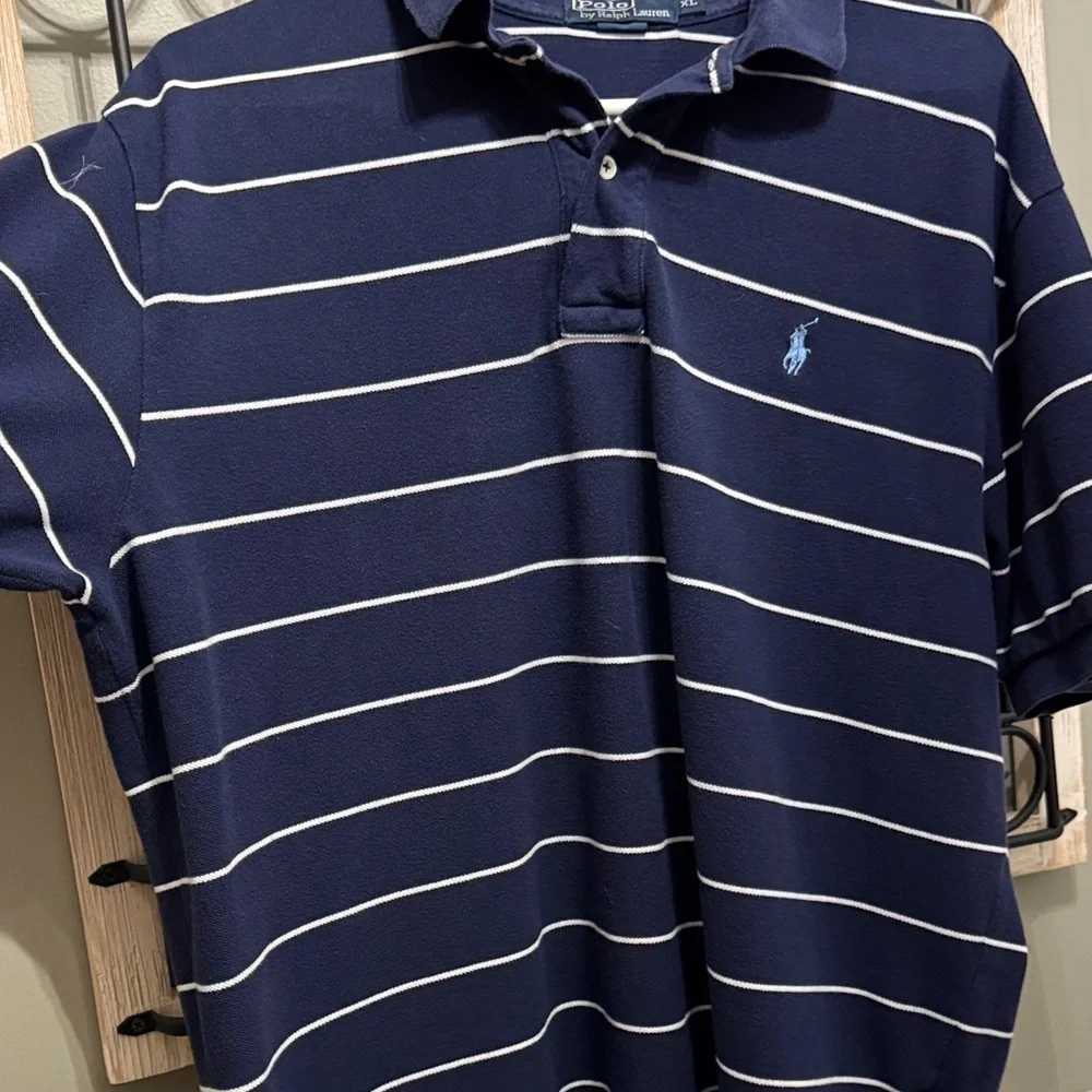 Polo by Ralph Lauren Men's Navy Striped Shirt XL